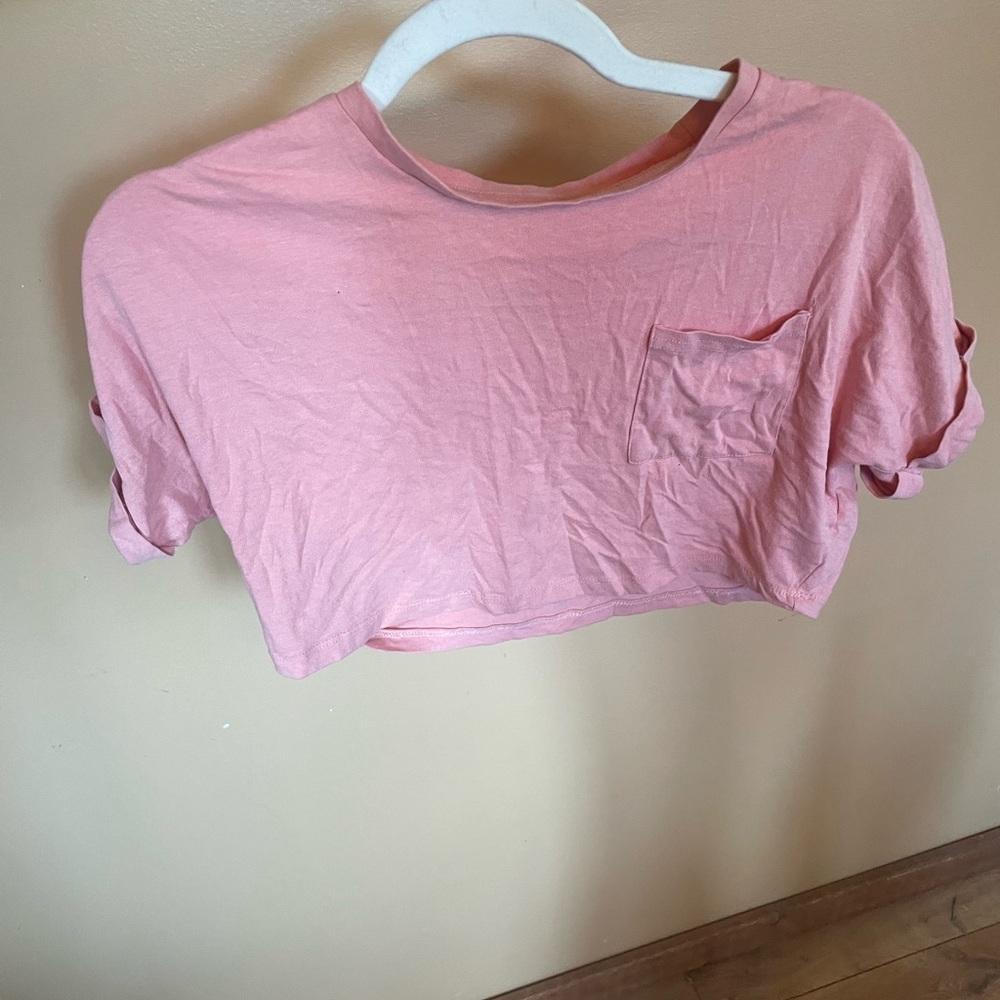 Pink Cropped Women's Top